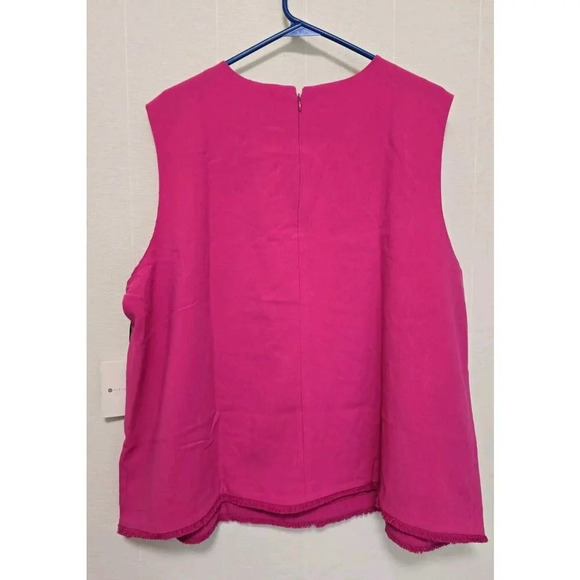 Victoria Beckham Womens 3X Fuchsia pink Twill Tank Top - Picture 4 of 8